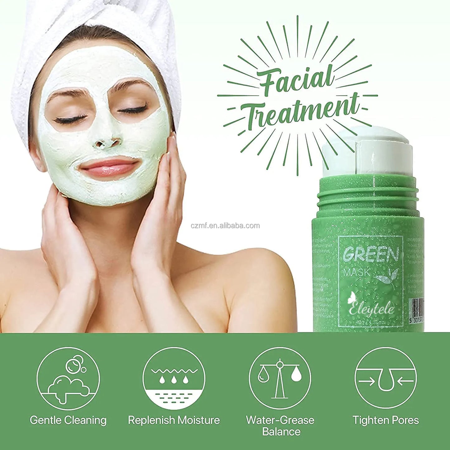 Le Masque nettoyant au thé vert Divine pour le visage